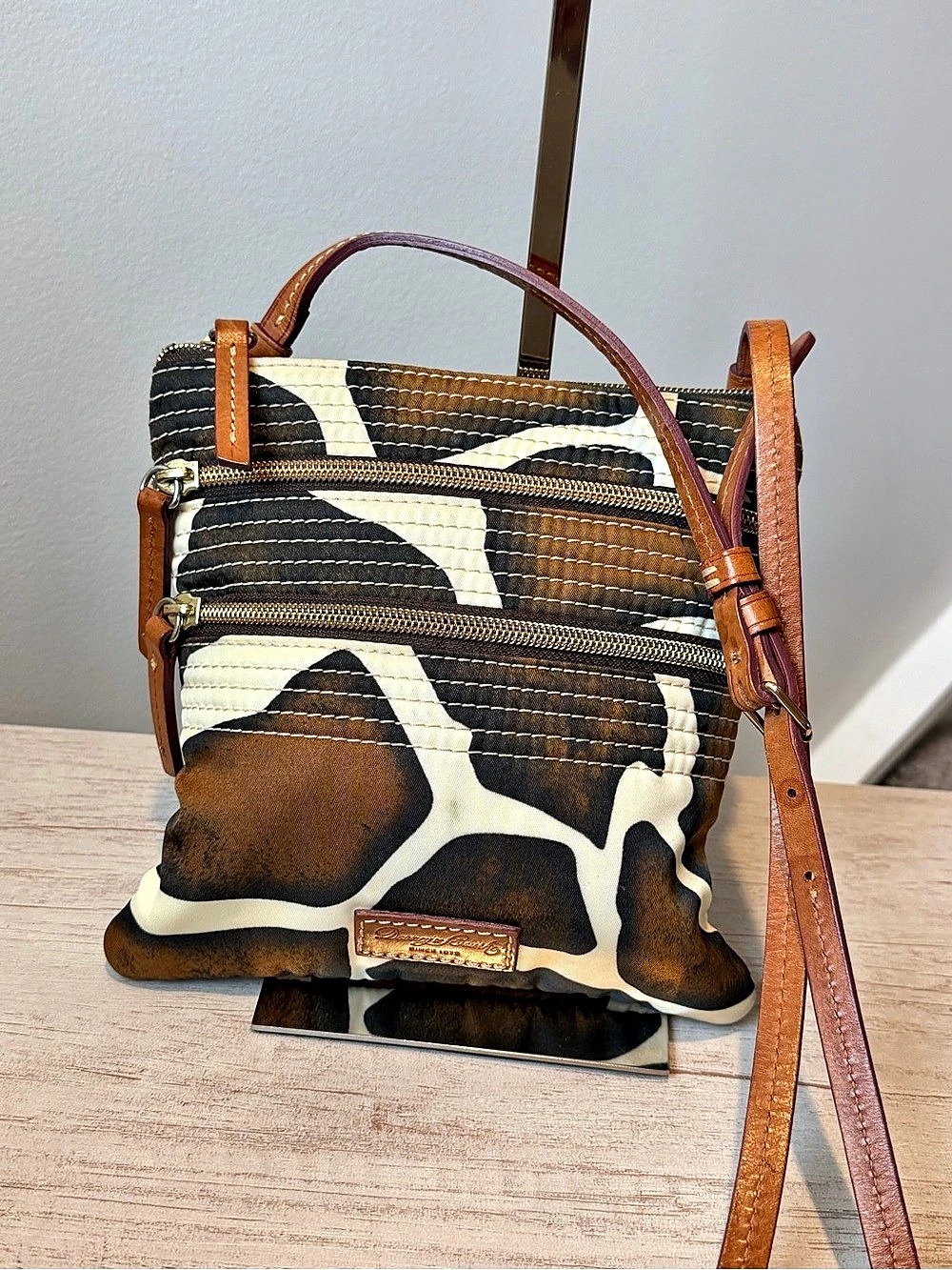 Dooney & Bourke Giraffe Triple Zip Crossbody Bag